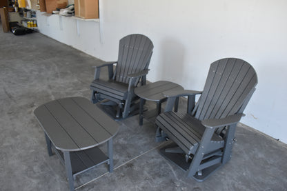 4 PCs Adirondack Glider Chairs and Table Outdoor Patio Set - Dutch Country Patio, LLC