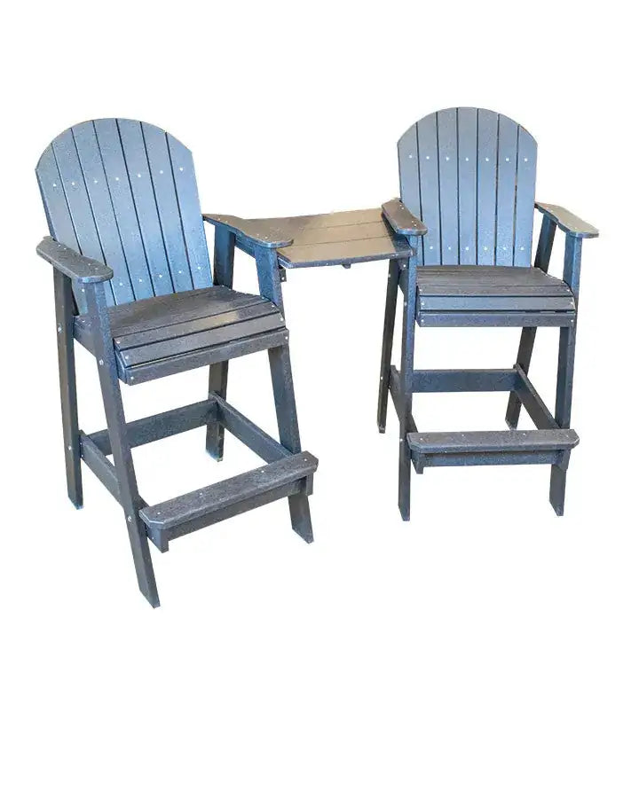 Bar Height Tete-a-Tete Chair Set Dutch Country Patio, LLC